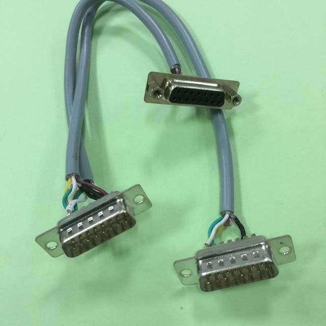 DB-15公 Y CABLE DB-15公及母