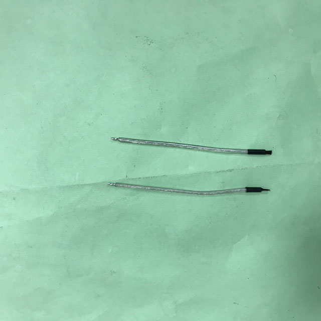 2.7mm透明線一頭剝鍍另一端熱縮10cm
