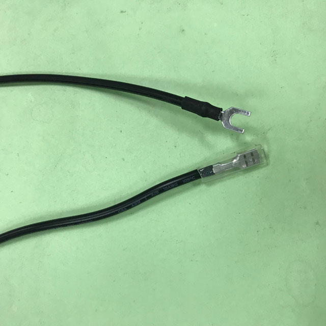 4.3Y端黑套+1617#18黑色187母,透明套線46CM