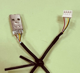 USB 90度+PITCH 2.0(5P)